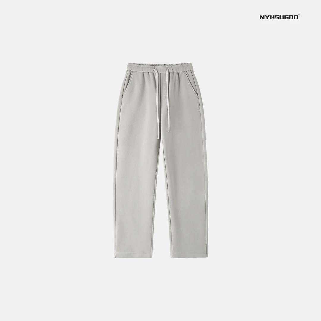 NYHSUGOO/南乙N3215秋冬男士美式抽绳加厚休闲裤微弯刀显瘦长裤