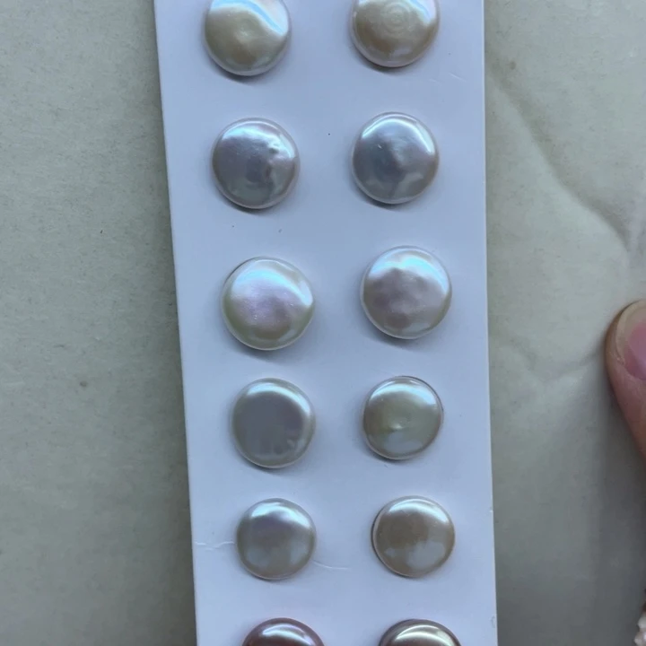 淡水珍珠耳饰银S925镶嵌发一对