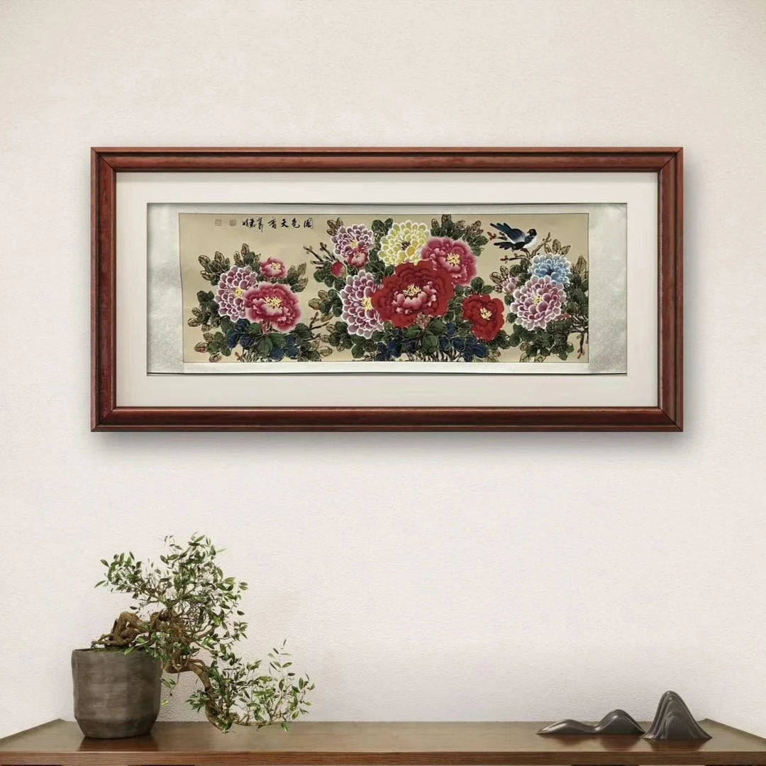 中国国画-陈丽娟-水晶国色天香-六尺卷轴有细微差距