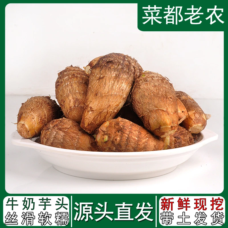 萄鲜客山东牛奶小芋头新鲜现挖粉糯香滑毛芋头净重5斤装