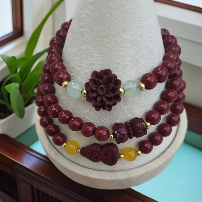 辰砂（处理）朱砂多圈手串