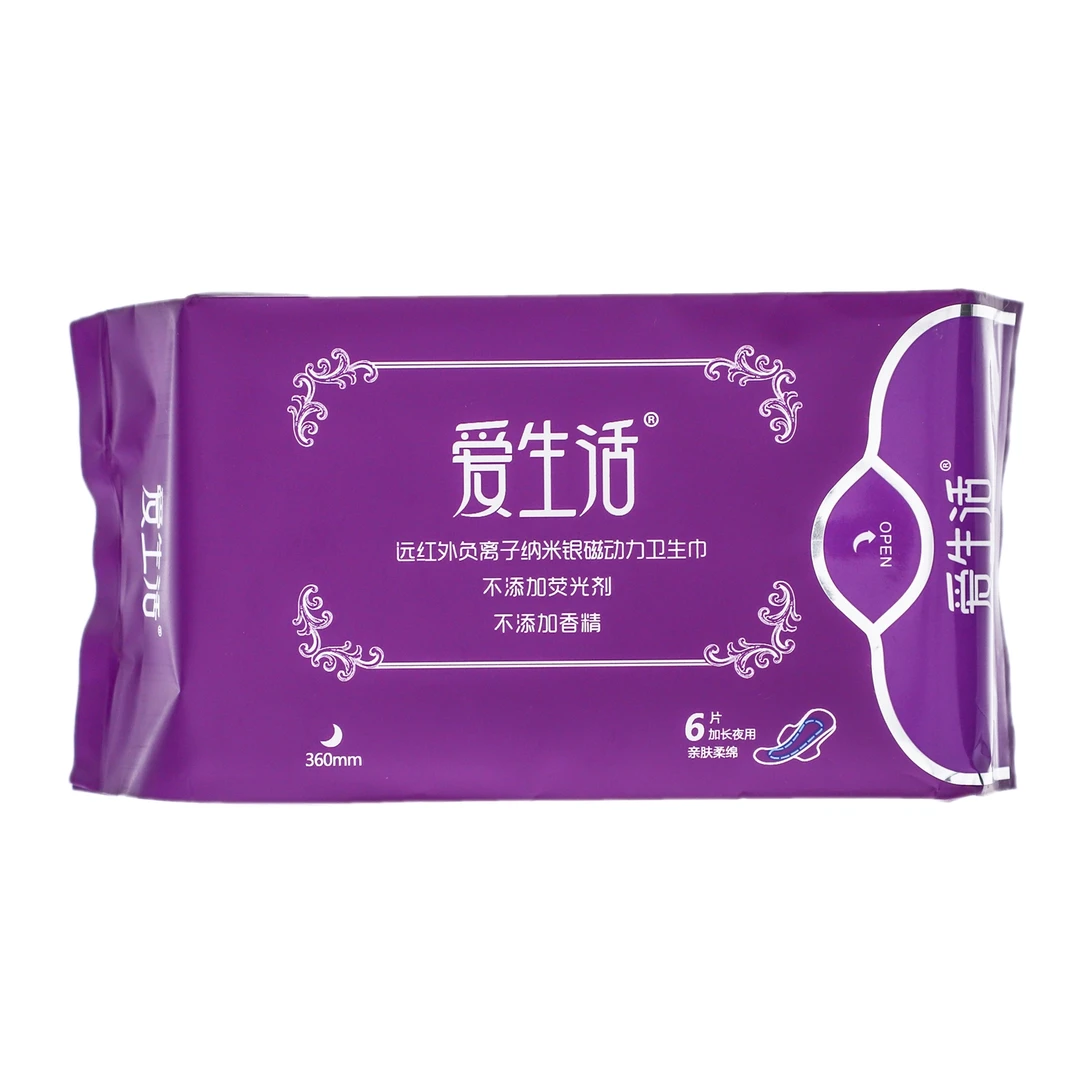 爱生活爱生活远红外负离子动力卫生巾夜用360mm6片