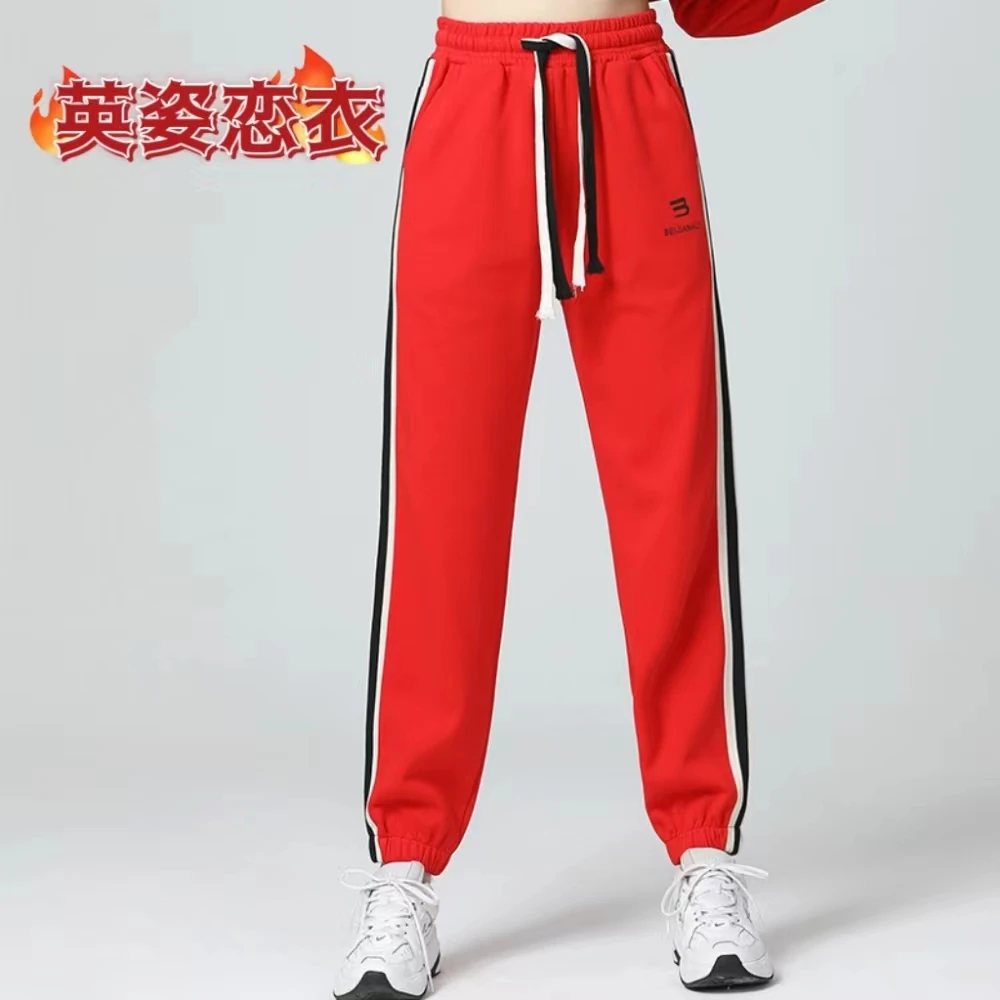 2023秋冬广场舞健身操新款运动休闲曳步舞时尚百搭显瘦跑步裤子
