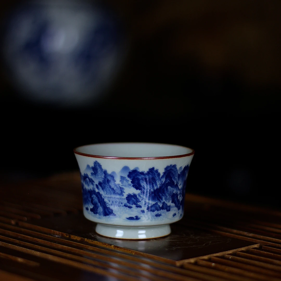 【主人杯】江山揽胜系列景德镇陶瓷茶具套装中式家用陶瓷釉下彩