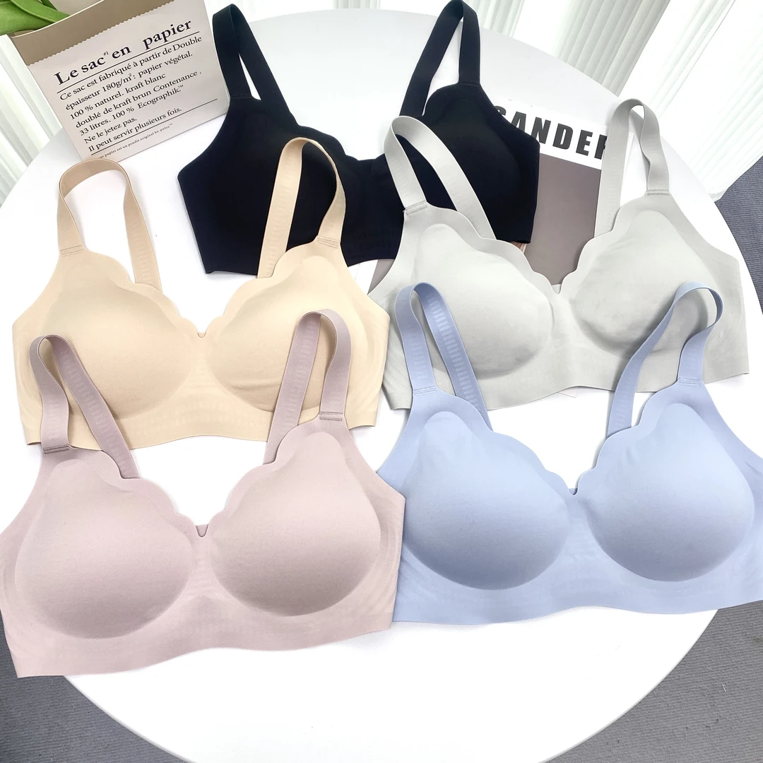 小花瓣少女文胸背心无痕舒适无扣文胸吊带无钢圈柔软4011