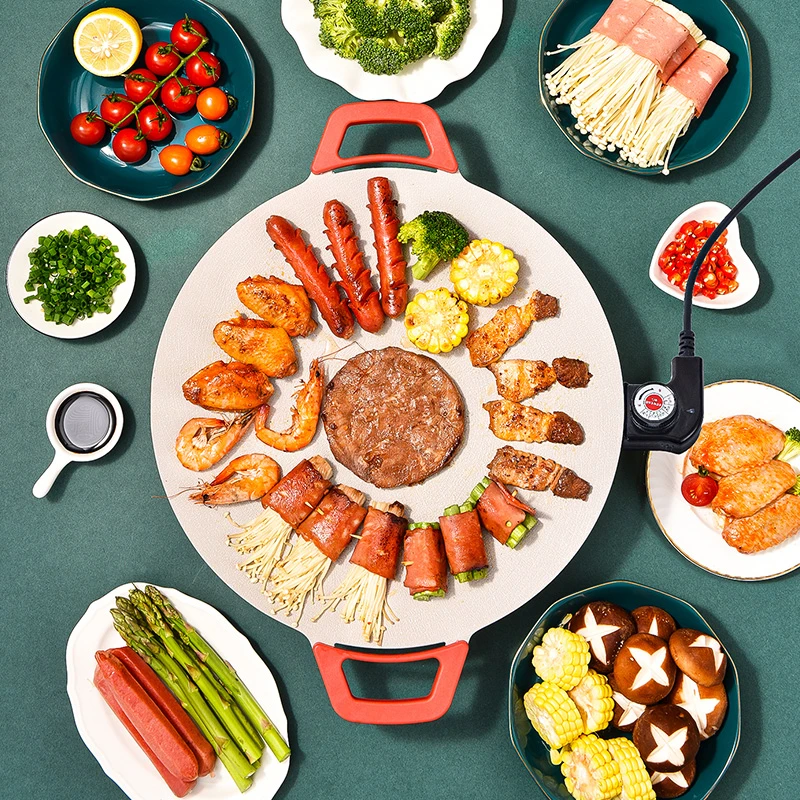 印·师傅【新林专属】韩式烤肉不粘烤盘插电网红家用少油省电好洗