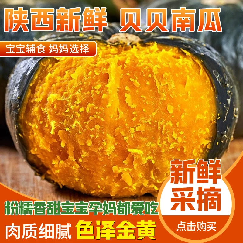 【板栗糯南瓜】福建贝贝南瓜甜香粉糯孕妈辅食营养甜味1/3/5/9斤