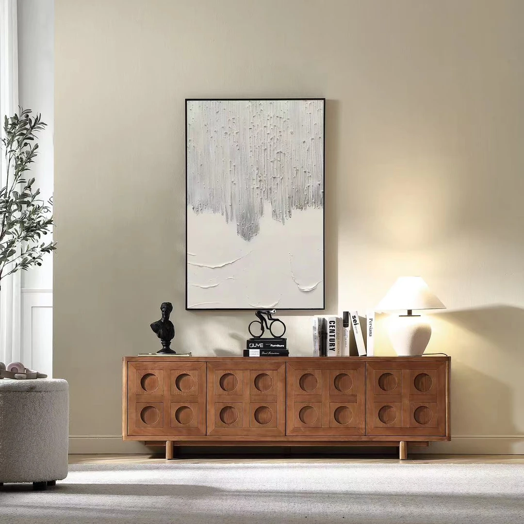 DS-Y533-1【中古风】特洛伊电视柜樱桃木全实木储物（1800*420*610H）