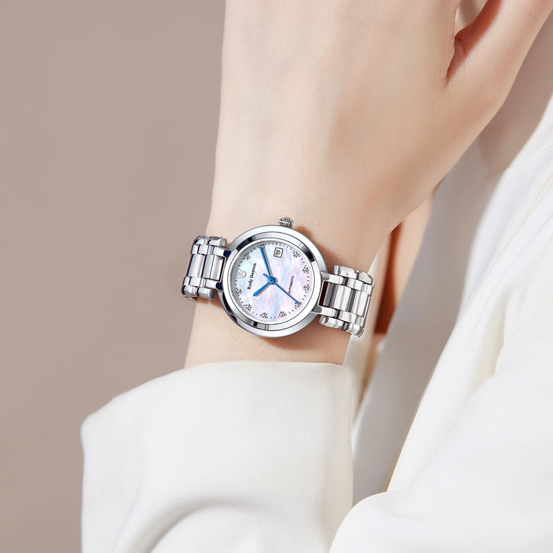 心月系列 轻奢女士全自动机械腕表贝母面百搭时尚日历款（雯雯）