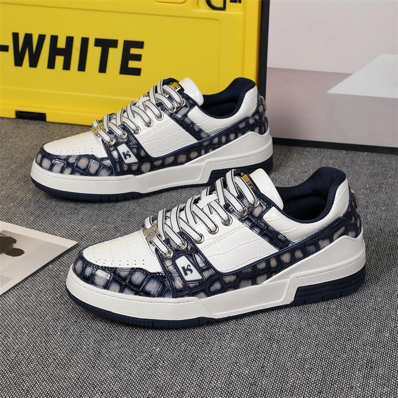 【头层牛皮】轻奢男鞋2024秋季新款小白鞋时尚百搭透气休闲板鞋男士