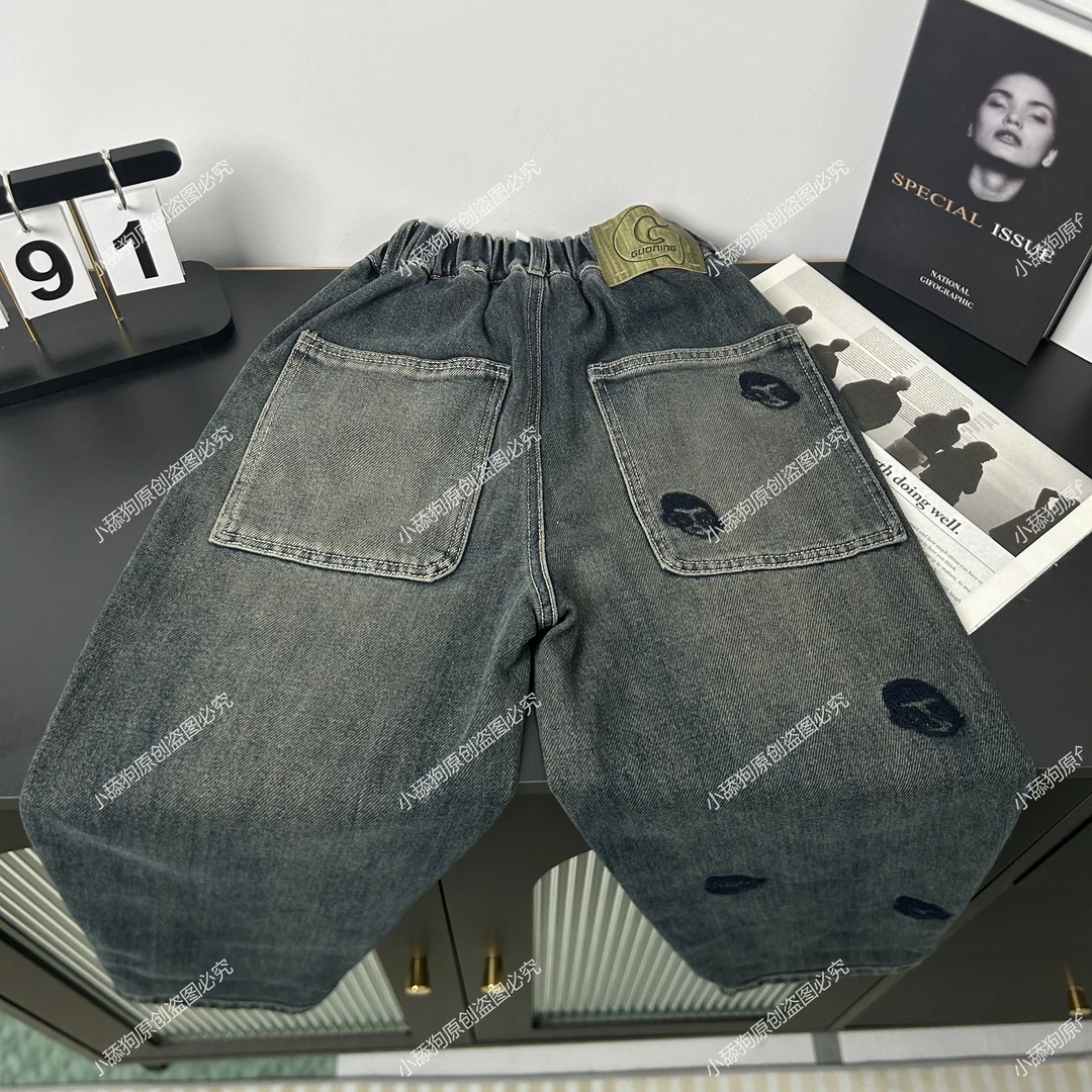 男童裤子春秋牛仔裤儿童洋气秋季休闲裤帅气中大童新款长裤秋款潮