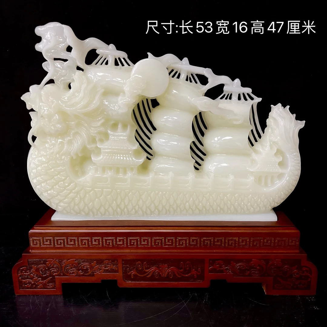 《龙船 一帆风顺》家居客厅博古架玄关茶几红酒柜办公室开业乔迁