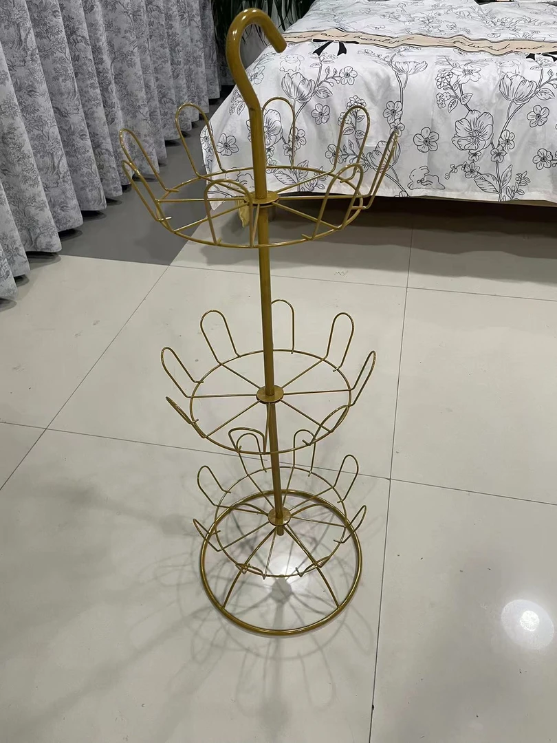 家用三层晒鞋神器晾鞋架铁艺工艺可移动置物鞋架