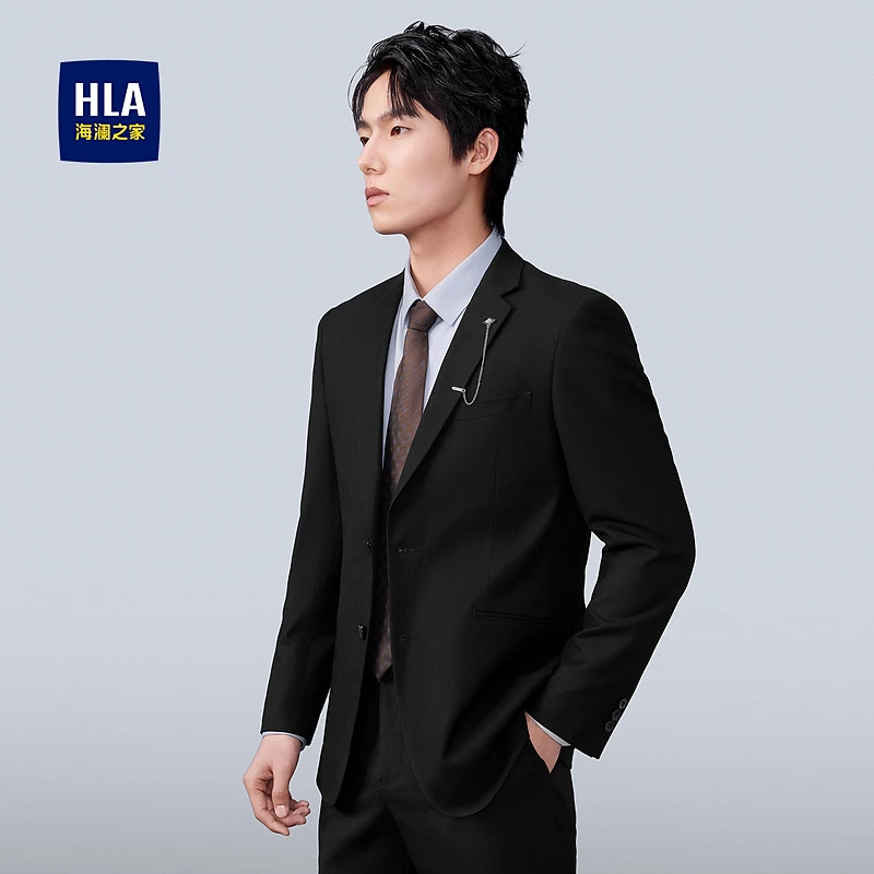 【弹力松紧腰】HLA海澜之家23秋新商务西服男礼服套装HTXAD3Y021A