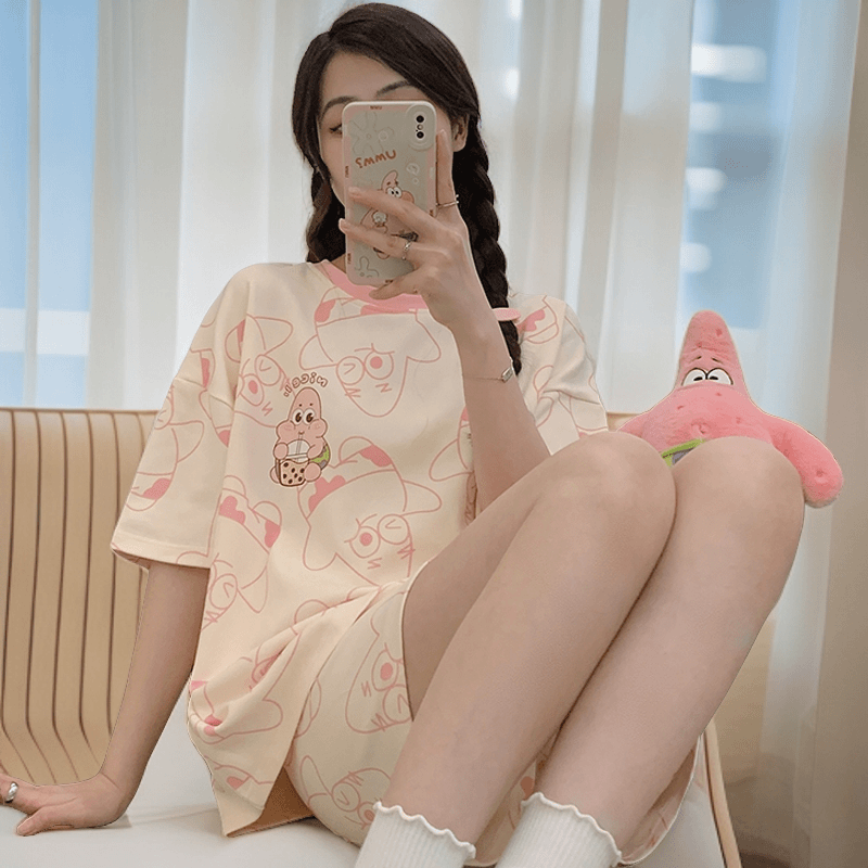 2024夏季新款睡衣女款爆款可外出夏天学生网红短袖短裤家居服套装