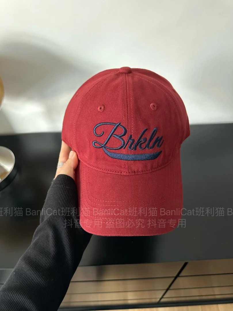 BanliCat 美式安可拉红显白宽檐显脸小棒球帽子女男大头围鸭舌帽