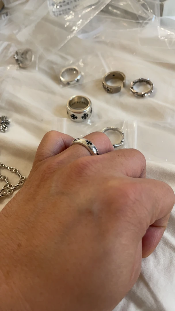 925银戒指 理想前男友同款戒指十字时尚小众简约饰品