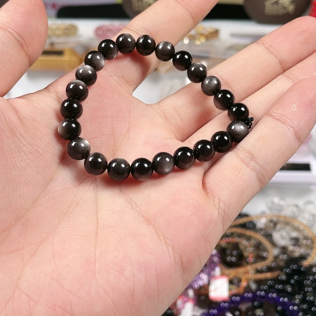 水晶手链未镶嵌帕**Y银耀石手链