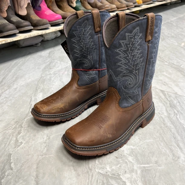 扁头牛仔女靴西部靴骑马靴