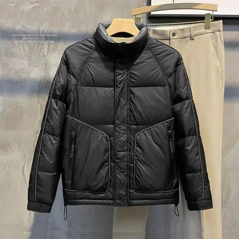 羽绒服蓬松90保暖外套男2022新款防风立领夹克