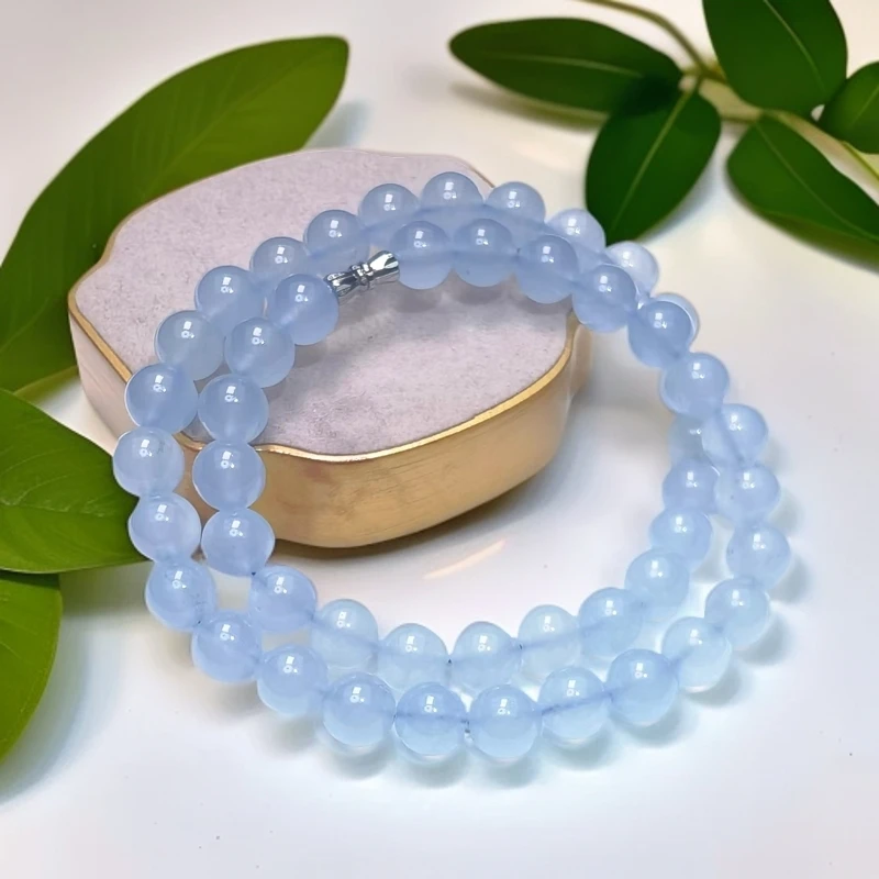 冰种海蓝宝项链-多样性发其一