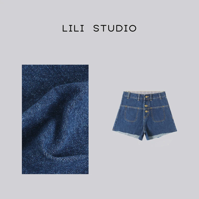 PCNY「门前假口袋」不理理夏季新款女装休闲牛仔短裤子女