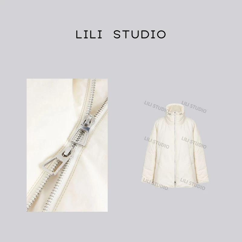 「泡芙小姐」不理理秋冬新款女装宽松立领保暖面包加厚棉服0147