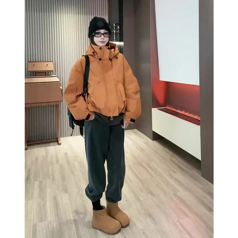 PCNY「雾霾休闲」不理理冬季新款休闲纯色高腰显瘦束脚运动休闲裤