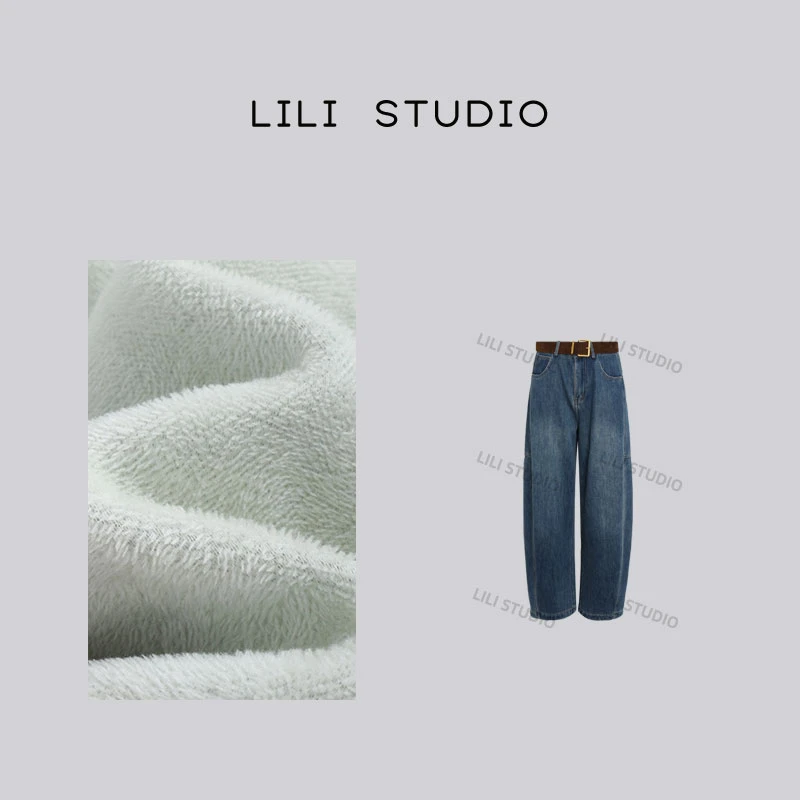 「梨形福音」不理理秋冬新款女装复古宽松显瘦休闲弯刀裤女0144