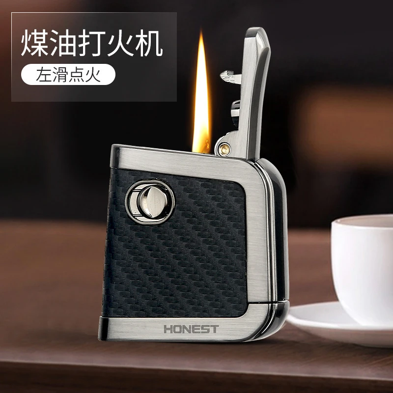 百诚煤油打火机男防风创意个性高档经典老式复古精致打火机高颜值
