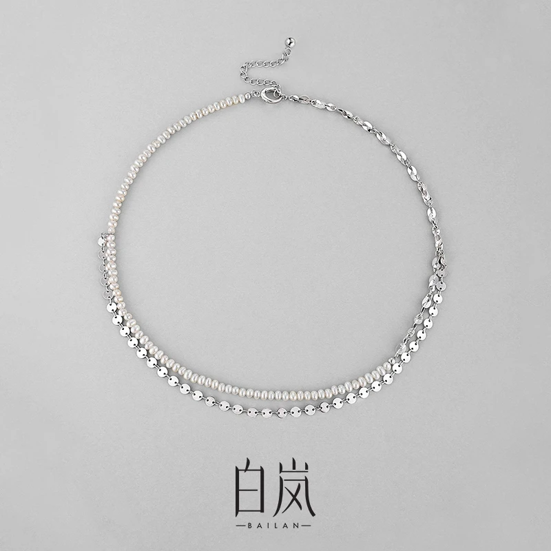 白岚流珠项链女珍珠锁骨链多层轻奢新款颈链简约小众气质XL4809