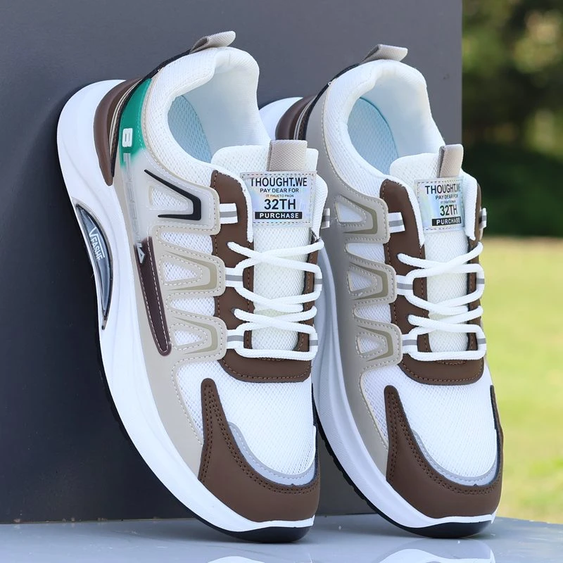 2024夏季新款轻便跑步鞋男鞋透气薄款网鞋百搭潮鞋软底防臭运动鞋