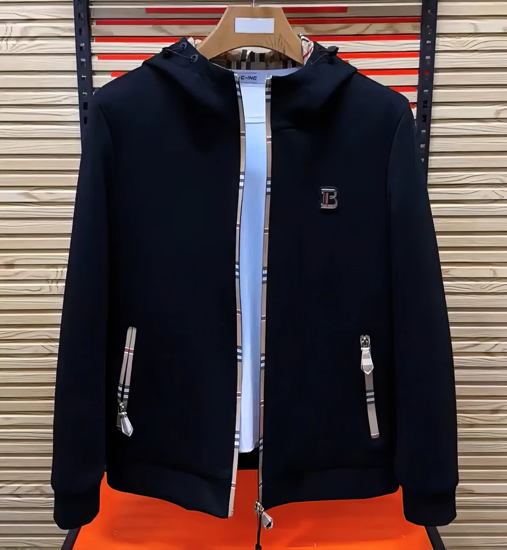 休闲男外套男士高品质春秋难看百搭休闲潮流金典男款帽款舒适外套