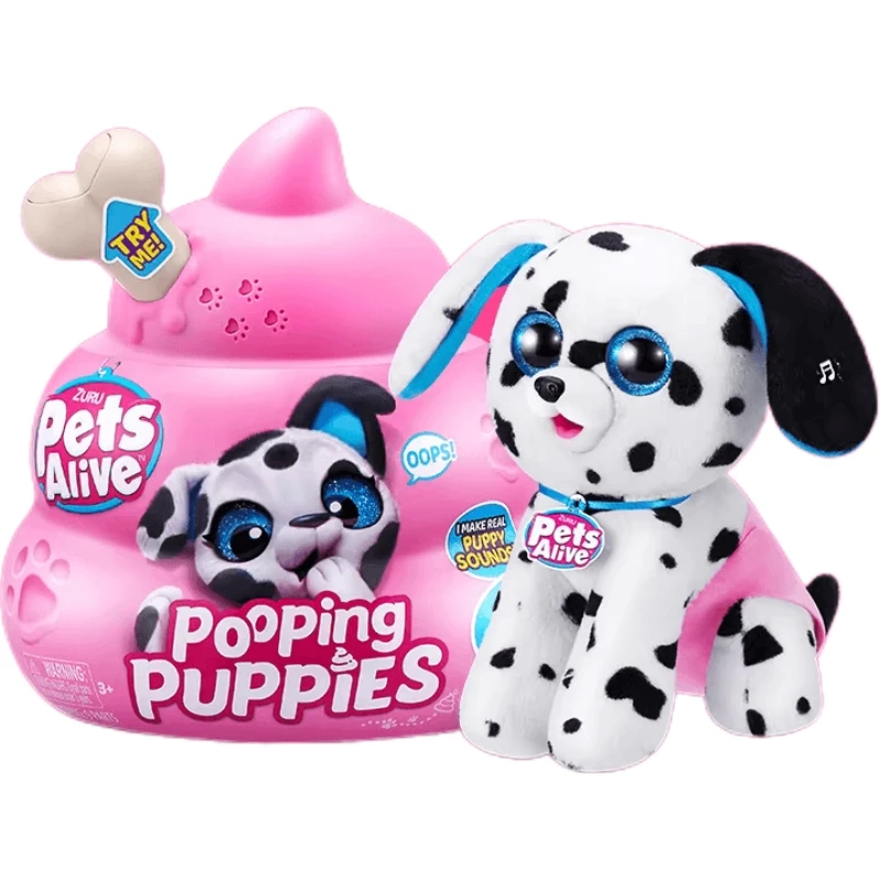 zuru佩特宠物便便犬儿童电动宠物狗汪星人发声玩具礼物惊喜可爱