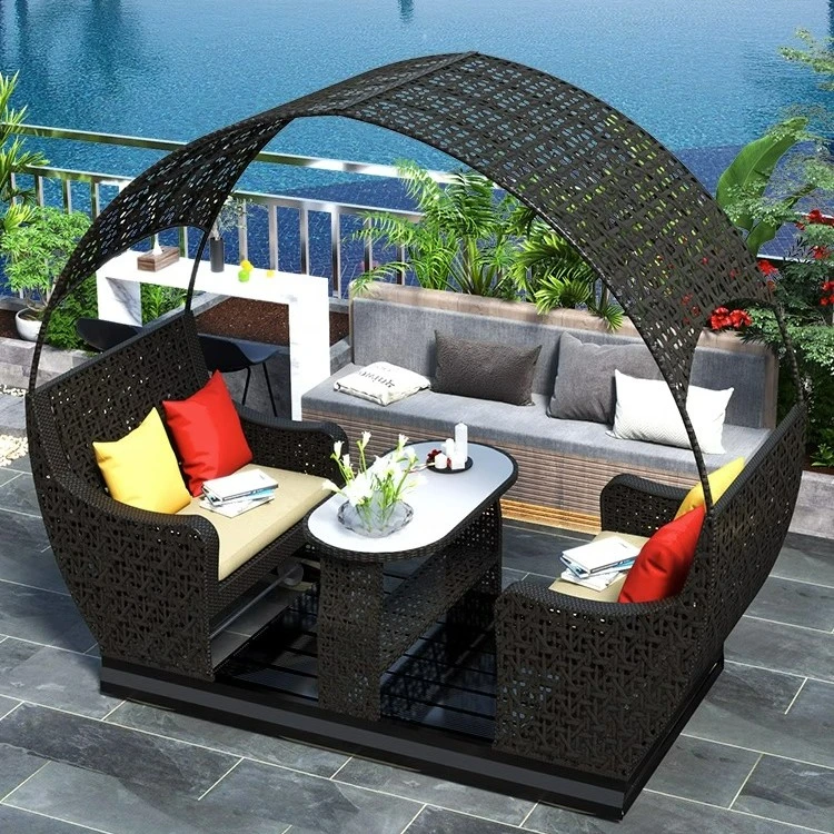 户外秋千庭院花园别墅休闲动力摇摇椅编藤简约现代艺术四人阳台藤