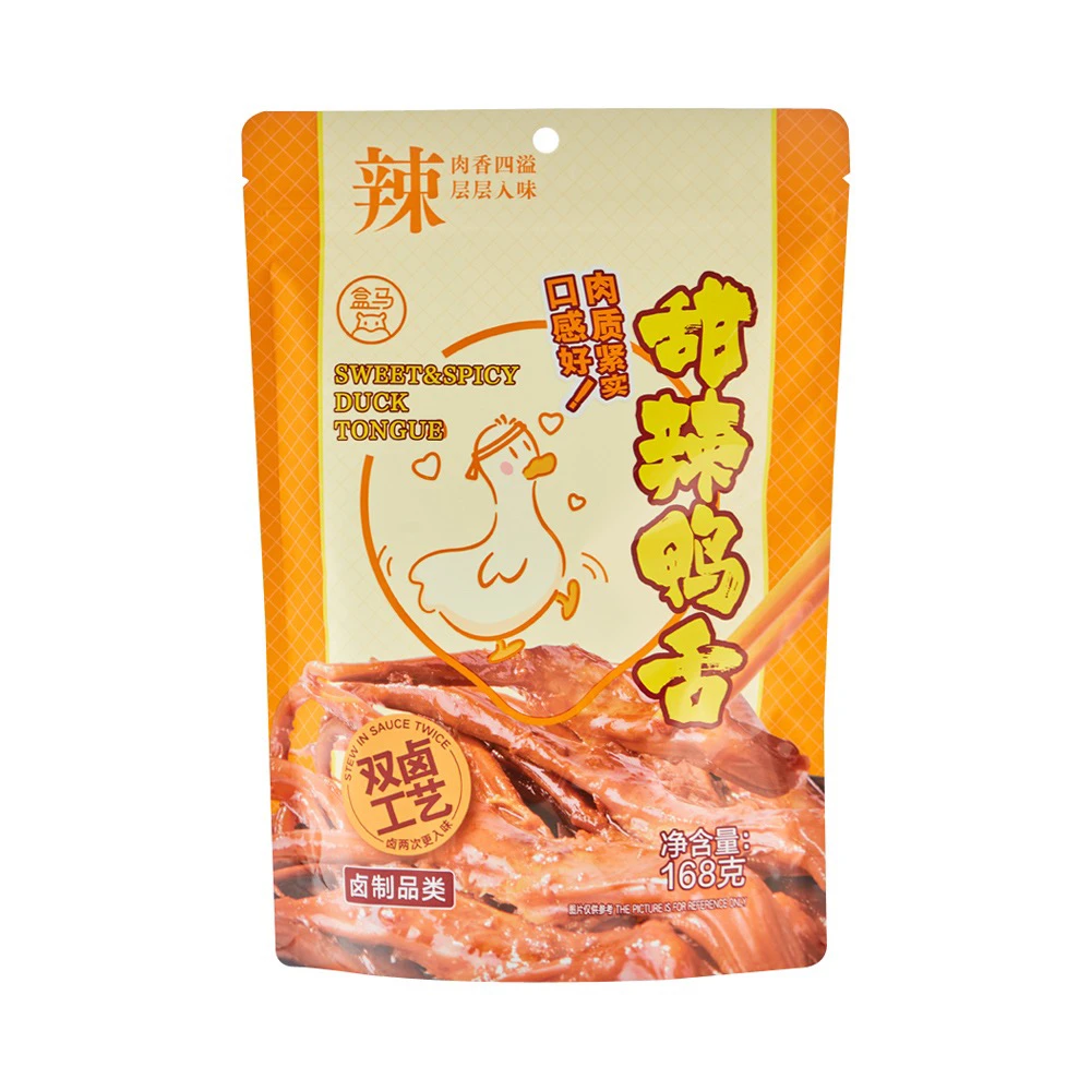 盒马甜辣鸭舌168g樱桃谷鸭独立小袋装卤味鸭肉休闲零食网红爆款
