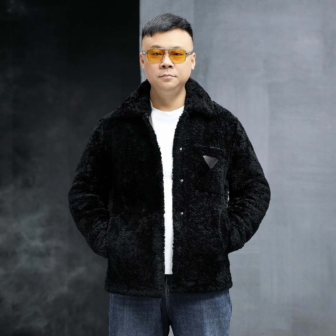 KARUOBIN/卡若宾商务休闲时尚立翻潮流秋冬保暖翻领一体男装23088