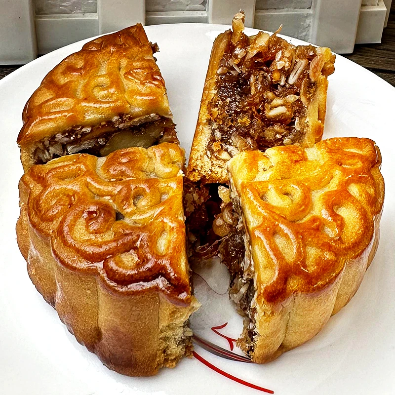 荔煌广州荔煌正宗金腿五仁月饼老式火腿黑豆沙蛋黄白莲蓉大个中秋