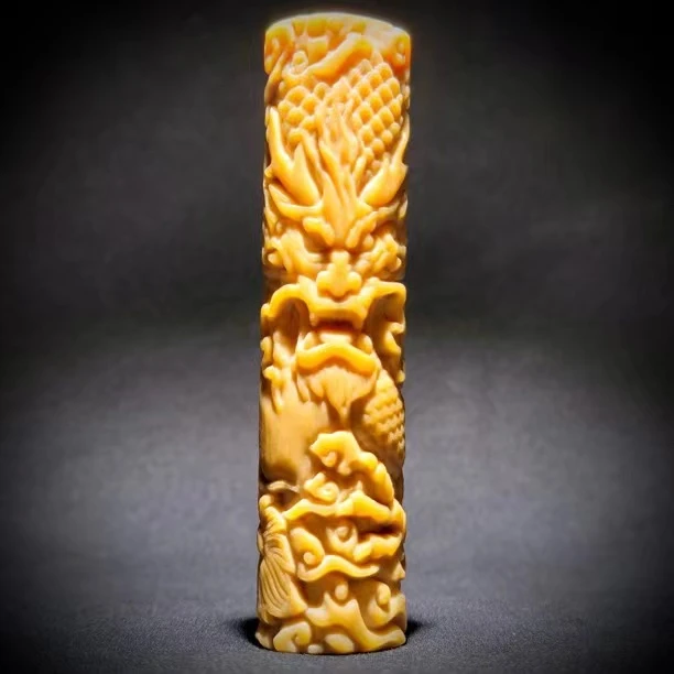 龍-实心玉竹玉竹手把件