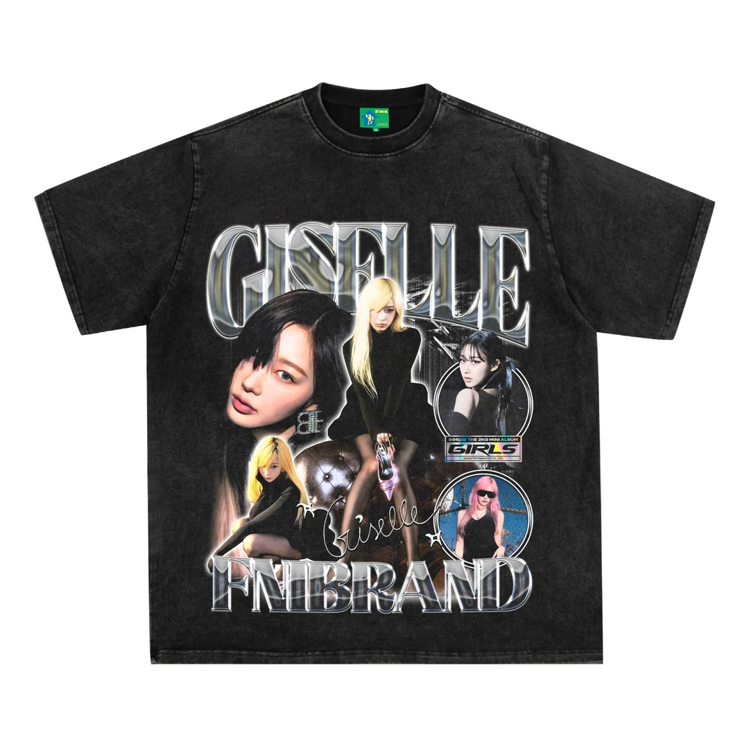 <FNIFNI>-吉赛尔-男女同款t恤美式纯棉夏季短袖上衣国潮新款