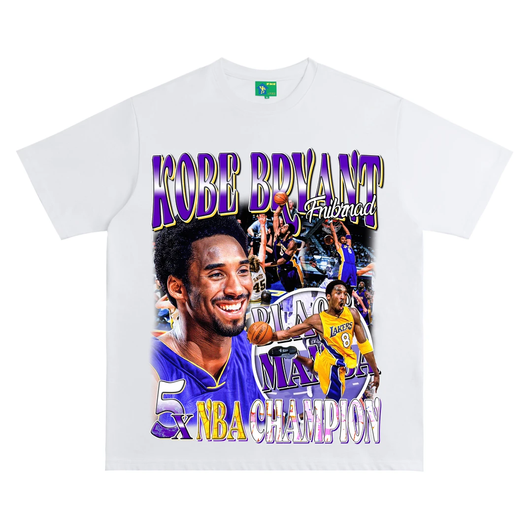 <FNIFNI>-科比-男女同款t恤美式纯棉夏季短袖上衣国潮新款