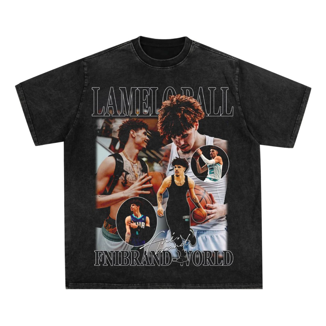 <FNIFNI>-三球休闲版-美式篮球纯棉短袖春夏上衣国潮圆领男女同款