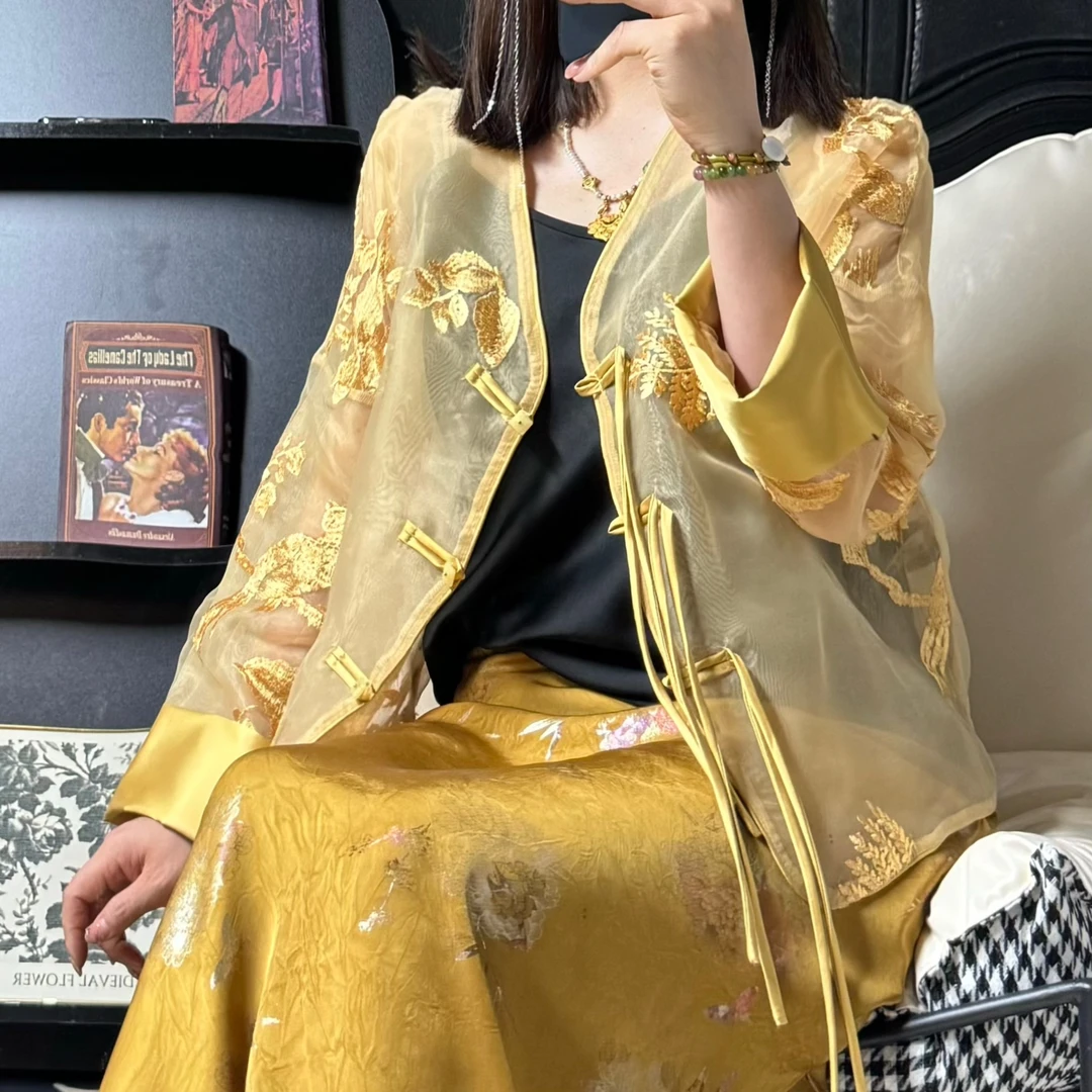 【云漫】新中式国风夏款女款小众轻奢百搭休闲外套