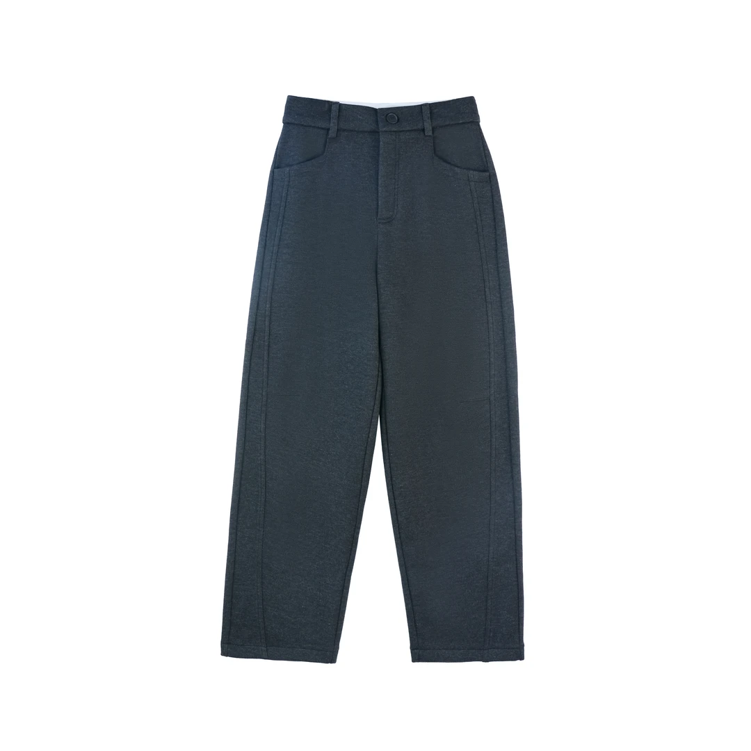 加绒阔腿裤女秋冬新款高腰拖地宽松 百搭垂感直筒裤子女2600