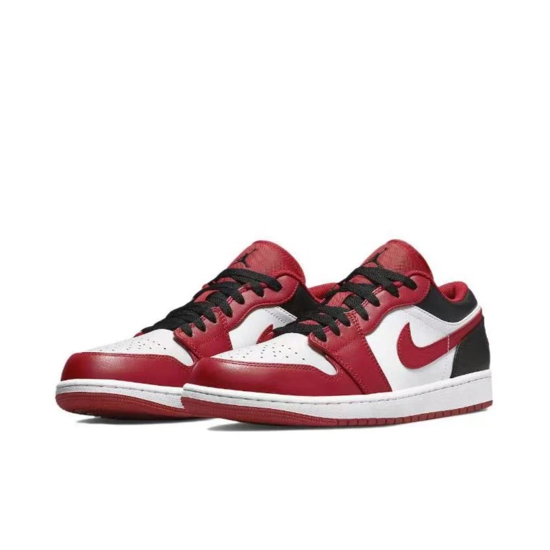 AirJordan1lowAJ1红白黑男款aj龙年婚鞋 篮球鞋553558-163婚鞋aj1
