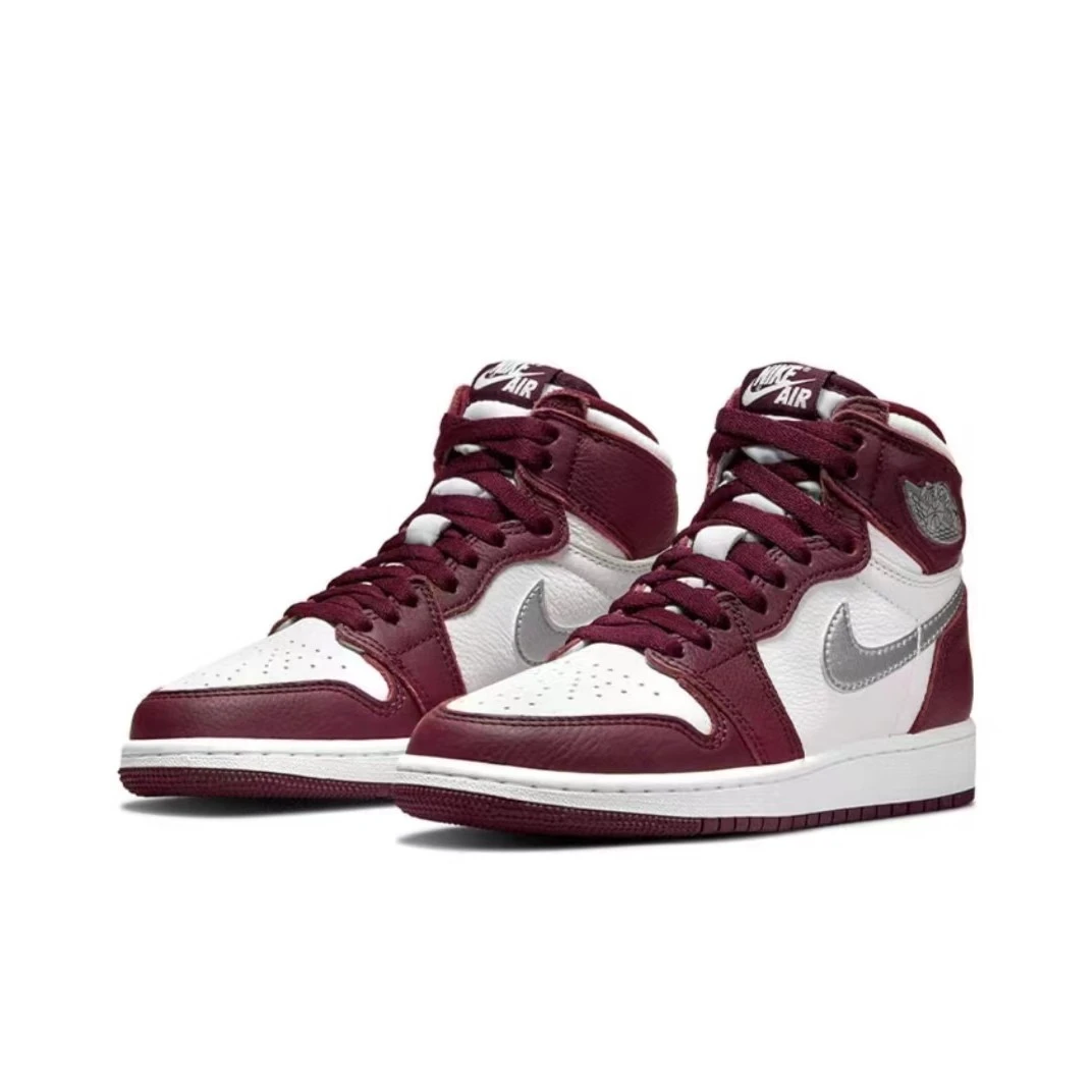 AirJordan1AJ1龙年波尔多酒红男女同款高帮运动休闲鞋 575441-611