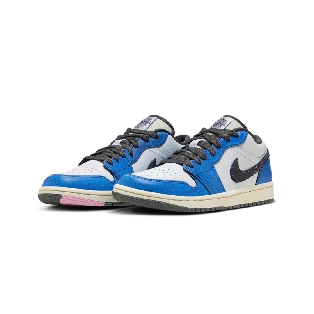 Air Jordan 1 AJ1小野比利 低帮篮球鞋 男女款 蓝白黑 FV8439-104