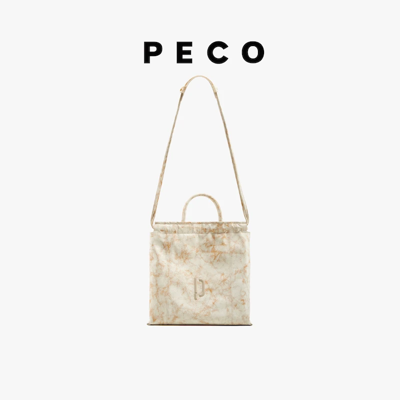 PECO910小号流金水手单肩垃圾袋通勤设计大容量斜挎休闲小众春夏