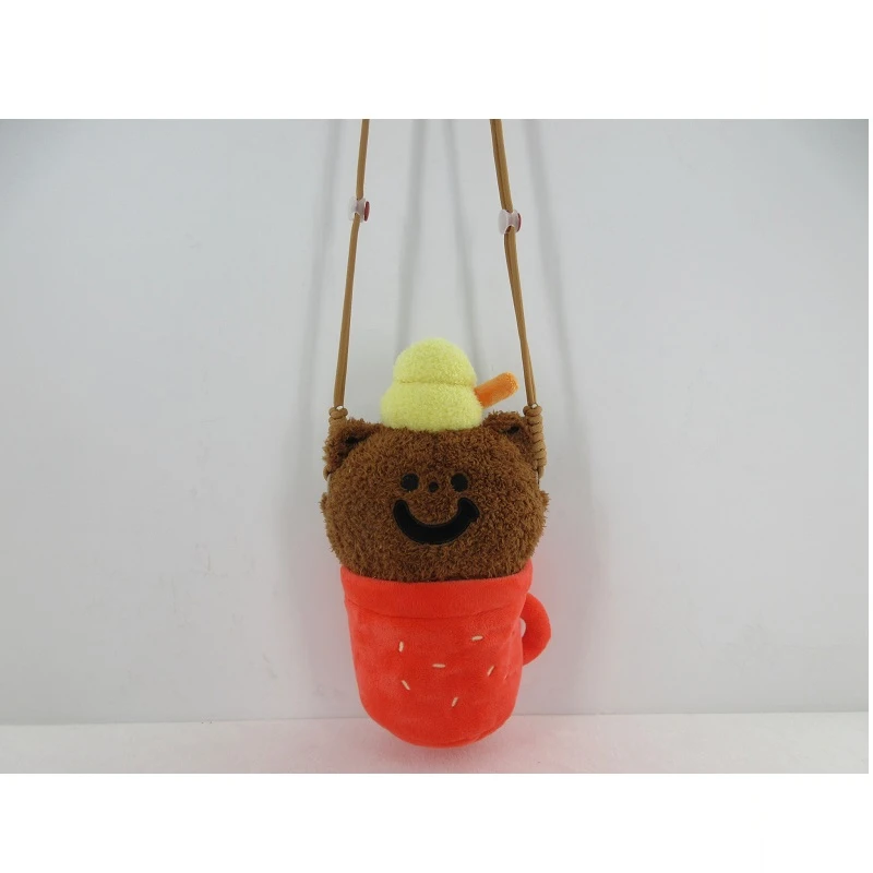 TUNEE GOODS 系列-毛绒熊头水杯造型斜挎包