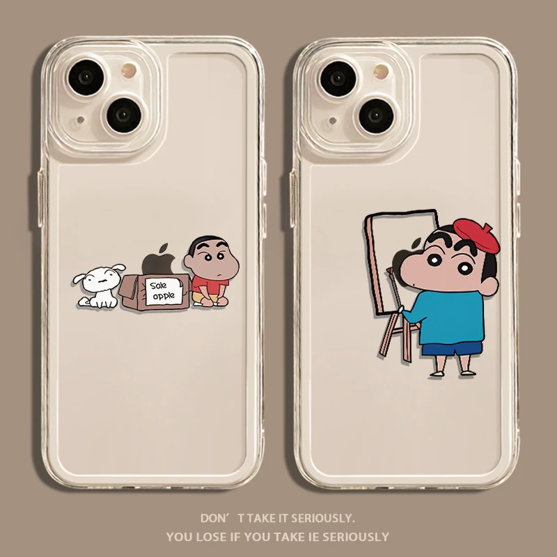 情侣小新iPhone11手机壳苹果15/14/13/12promax硅胶xr透明78p女xs